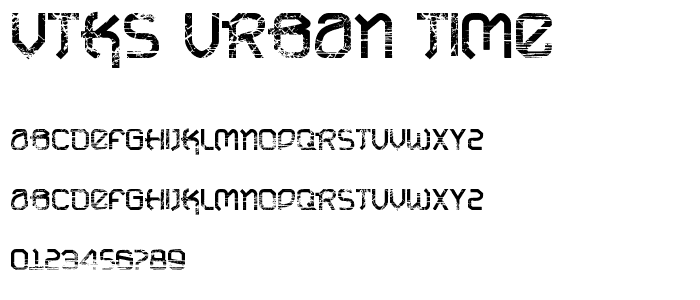 VTKS URBAN TIME font